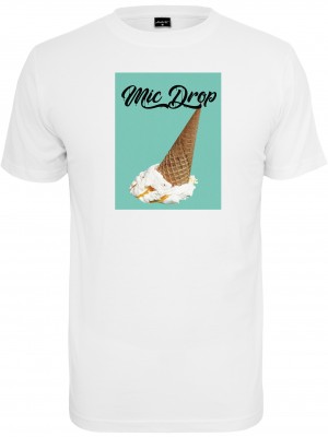 Мъжка тениска в бял цвят Mister Tee Mic Drop Tee white 