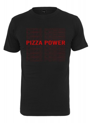 Мъжка тениска в черен цвят Mister Tee Pizza Power Tee black 