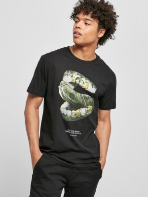 Мъжка тениска в черен цвят Mister Tee Money Mouth Tee black 