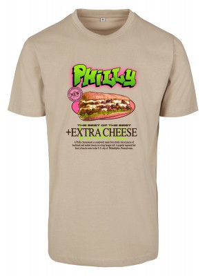 Мъжка тениска в бежов цвят Mister Tee Philly Sandwich Tee sand 