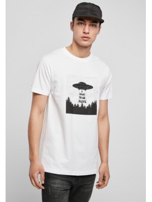 Мъжка тениска в бял цвят Mister Tee I Want To Be Alive Tee white 