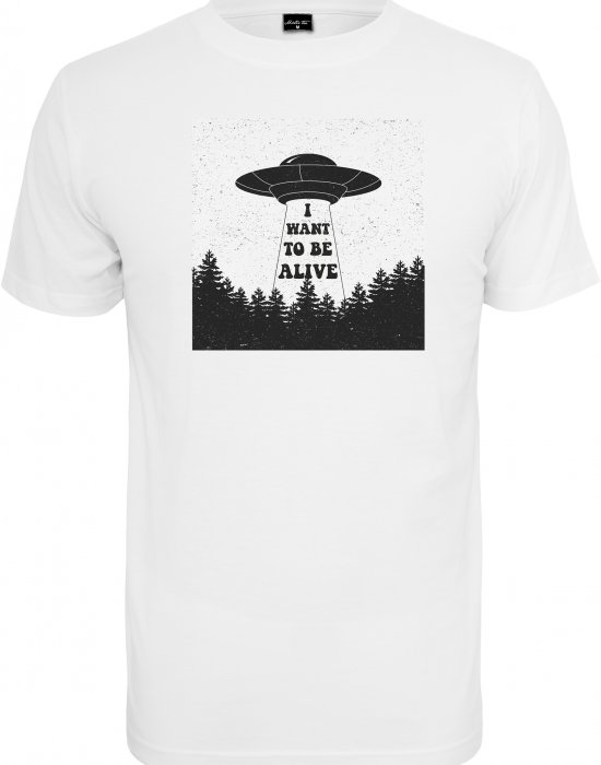 Мъжка тениска в бял цвят Mister Tee I Want To Be Alive Tee white, Mister Tee, Тениски - Complex.bg