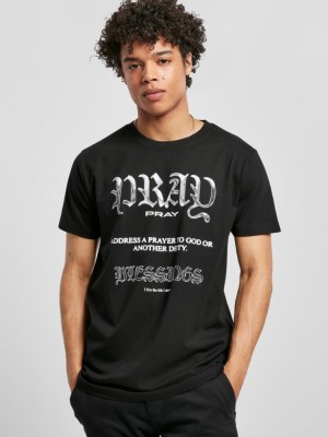 Мъжка тениска в черен цвят Pray Variation Tee black 