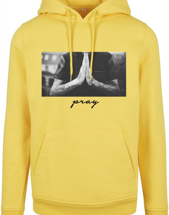 Мъжки суичър е жълт цвят Mister Tee Pray Hoody taxi yellow, Mister Tee, Тениски - Complex.bg