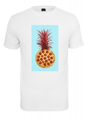 Мъжка тениска в бял цвят Mister Tee Pizza Pineapple Tee white 