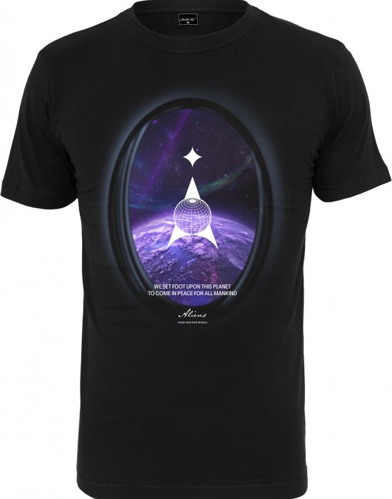 Мъжка тениска в черен цвят Mister Tee Alien Planet Tee black, Mister Tee, Тениски - Complex.bg