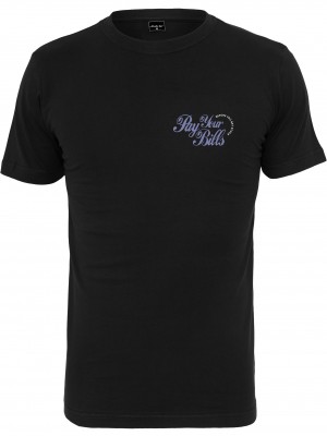 Мъжка тениска в черен цвят Mister Tee Pay Your Bills Tee black 