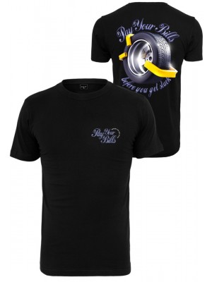 Мъжка тениска в черен цвят Mister Tee Pay Your Bills Tee black 