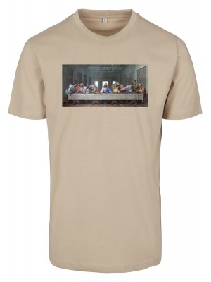 Мъжка тениска в бежов цвят Тайната вечеря Mister Tee Can?t Hang With Us Tee sand