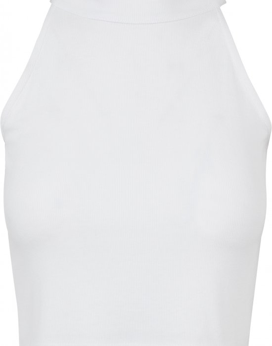 Дамски топ в бял цвят Urban Classics Ladies Rib Turtleneck Cropped Top white, Urban Classics, Топове - Complex.bg