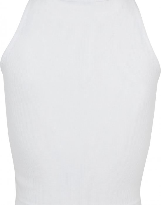 Дамски топ в бял цвят Urban Classics Ladies Rib Turtleneck Cropped Top white, Urban Classics, Топове - Complex.bg