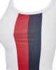 Дамски спортен топ с цип в бял цвят Urban Classics Ladies Side Stripe Cropped Zip Top white/firered/navy XS, Urban Classics, Топове - Complex.bg