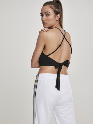 Дамски топ в черен цвят Urban Classics Ladies Triangle Top black 