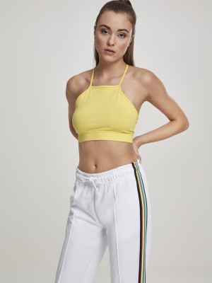 Дамски топ в жълт цвят Urban Classics Ladies Triangle Top brightyellow 