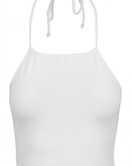 Дамски топ в бял цвят Urban Classics Ladies Cropped Neckholder Top white, Urban Classics, Топове - Complex.bg