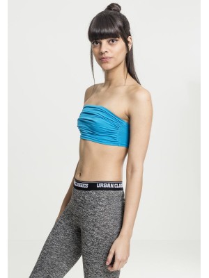 Дамски топ в тюркоазен цвят Urban Classics Ladies Bandeau Top turquoise Дамски топ в тюркоазен цвят Urban Classics Ladies Bandeau Top turquoise