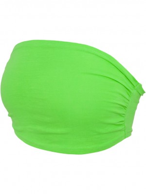 Дамски топ в зелен цвят Urban Classics Ladies Neon Bandeau Top neongreen 
