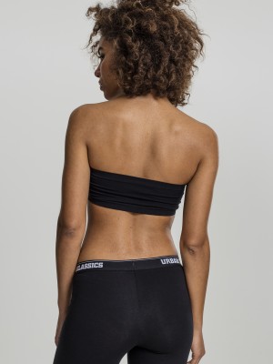 Дамски топ в черен цвят Urban Classics Ladies Pads Bandeau black 
