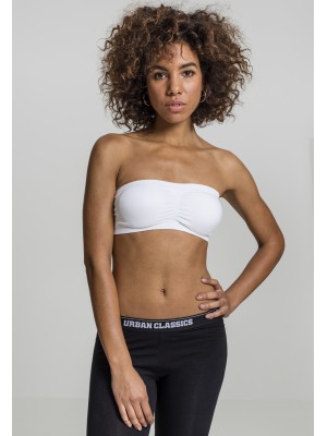 Дамски топ в бял цвят Urban Classics Ladies Pads Bandeau white  Дамски топ в бял цвят Urban Classics Ladies Pads Bandeau white