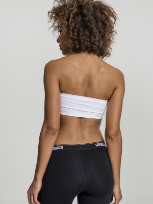 Дамски топ в бял цвят Urban Classics Ladies Pads Bandeau white 