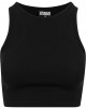 Дамски топ в черен цвят Urban Classics Ladies Cropped Rib Top black, Urban Classics, Топове - Complex.bg