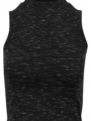 Дамски топ Urban Classics Ladies Space Dye Top blk/wht 