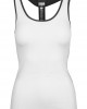 Дамски потник в бял цвят Urban Classics Ladies Sports Top wht/blk, Urban Classics, Топове - Complex.bg