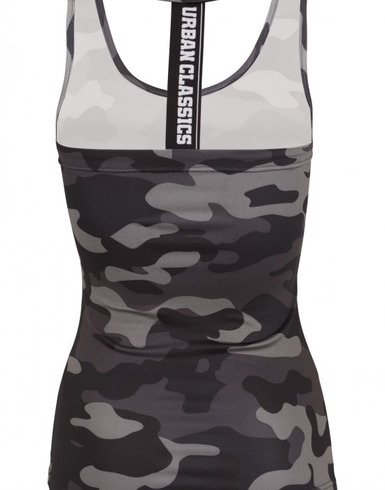 Дамски потник в тъмен камуфлаж Urban Classics Ladies Camo Top dark camo, Urban Classics, Топове - Complex.bg