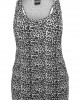 Дамски потник в бяло и черно леопардов десен Urban Classics Ladies Leo Loose Tank blk/wht, Urban Classics, Топове - Complex.bg