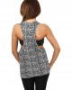 Дамски потник в бяло и черно леопардов десен Urban Classics Ladies Leo Loose Tank blk/wht, Urban Classics, Топове - Complex.bg