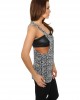 Дамски потник в бяло и черно леопардов десен Urban Classics Ladies Leo Loose Tank blk/wht, Urban Classics, Топове - Complex.bg