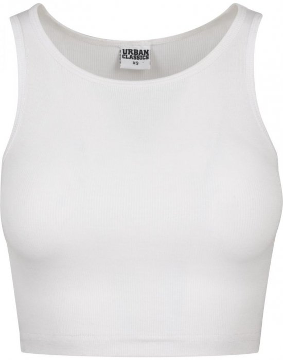 Дамски топ в бял цвят Urban Classics Ladies Rib Cropped Top white, Urban Classics, Топове - Complex.bg