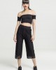 Дамски топ в черен цвят Urban Classics Ladies Cropped Cold Shoulder Smoke Top black, Urban Classics, Топове - Complex.bg