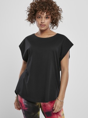 Дамска тениска в черен цвят Urban Classics Ladies Basic Shaped Tee black 