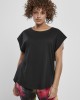 Дамска тениска в черен цвят Urban Classics Ladies Basic Shaped Tee black, Urban Classics, Тениски - Complex.bg