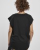 Дамска тениска в черен цвят Urban Classics Ladies Basic Shaped Tee black, Urban Classics, Тениски - Complex.bg