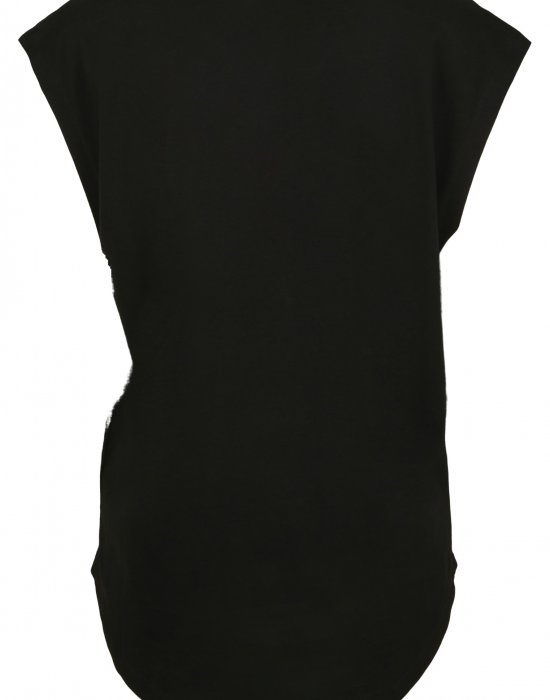 Дамска тениска в черен цвят Urban Classics Ladies Basic Shaped Tee black, Urban Classics, Тениски - Complex.bg