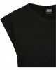 Дамска тениска в черен цвят Urban Classics Ladies Basic Shaped Tee black, Urban Classics, Тениски - Complex.bg