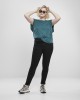 Дамска тениска в синьо-зелен цвят Urban Classics Ladies Basic Shaped Tee teal, Urban Classics, Тениски - Complex.bg