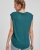 Дамска тениска в синьо-зелен цвят Urban Classics Ladies Basic Shaped Tee teal, Urban Classics, Тениски - Complex.bg