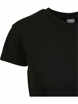 Дамска класическа тениска в черен цвят Urban Classics Ladies Basic Box Tee black 