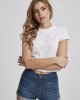 Дамска къса тениска в бял цвят Urban Classics Ladies Cropped Rib Tee white XXL, Urban Classics, Тениски - Complex.bg