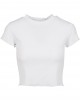 Дамска къса тениска в бял цвят Urban Classics Ladies Cropped Rib Tee white XXL, Urban Classics, Тениски - Complex.bg