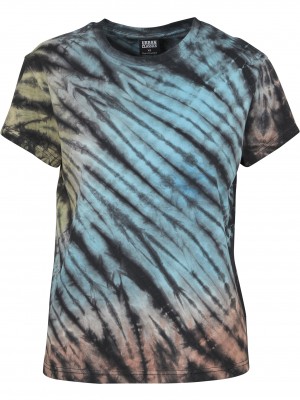Дамска тениска Urban Classics Ladies Tie Dye Boyfriend Tee black 