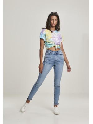 Дамска тениска в нежни пастелни цветове Urban Classics Ladies Tie Dye Boyfriend Tee pastel 