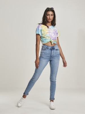 Дамска тениска в нежни пастелни цветове Urban Classics Ladies Tie Dye Boyfriend Tee pastel 