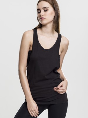Дамски потник в черен цвят Urban Classics Ladies Loose Tank black 