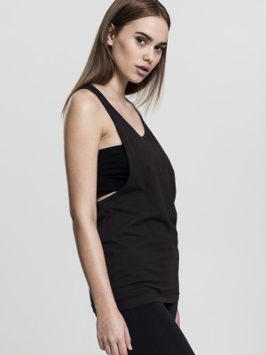 Дамски потник в черен цвят Urban Classics Ladies Loose Tank black 