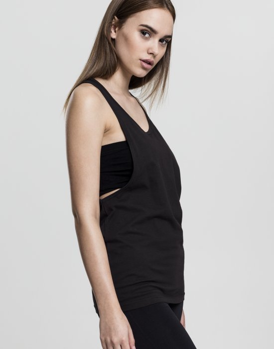 Дамски потник в черен цвят Urban Classics Ladies Loose Tank black, Urban Classics, Топове - Complex.bg