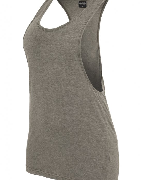 Дамски потник в цвят маслина Urban Classics Ladies Loose Burnout Tank olive, Urban Classics, Топове - Complex.bg